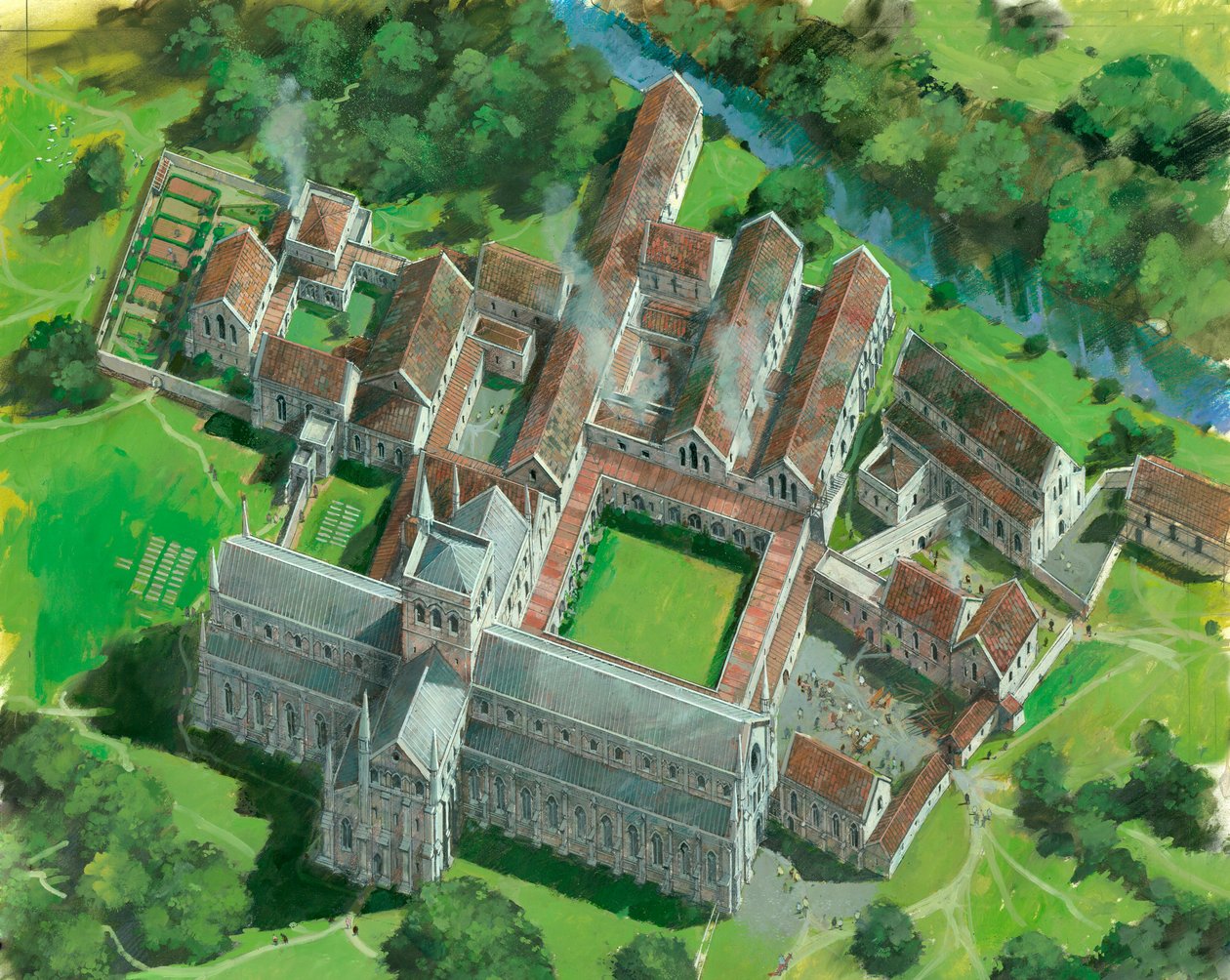 Opactwo Waverley, Farnham, Surrey, c1990-c2005 autorstwa Ivan Lapper