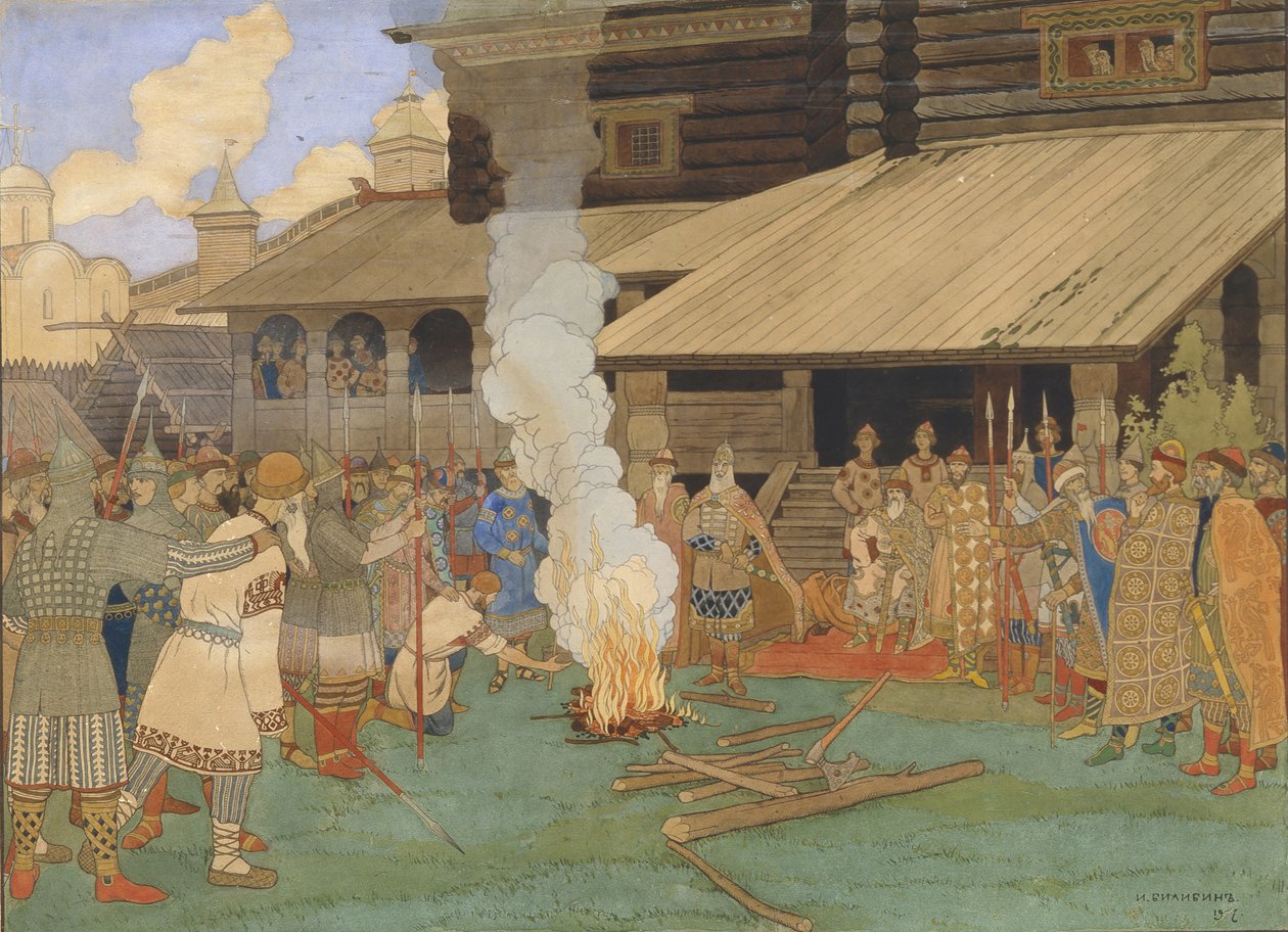 Chrzest przez ogień autorstwa Ivan Yakovlevich Bilibin