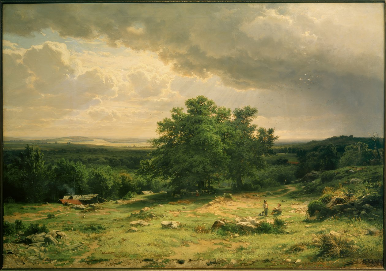 I.I.Schischkin, widok na okolice Düsseldorfu autorstwa Ivan Ivanovich Shishkin
