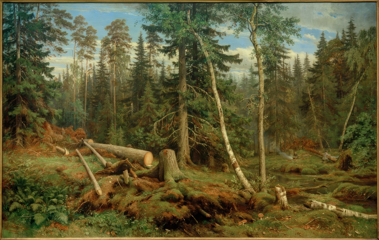 I.I.Schischkin, Holzschlag autorstwa Ivan Ivanovich Shishkin