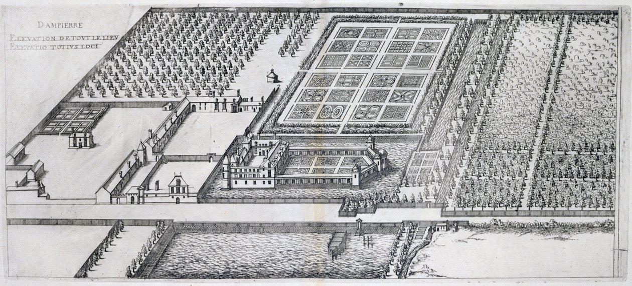 Chateau de Dampierre, widok posiadłości, z 