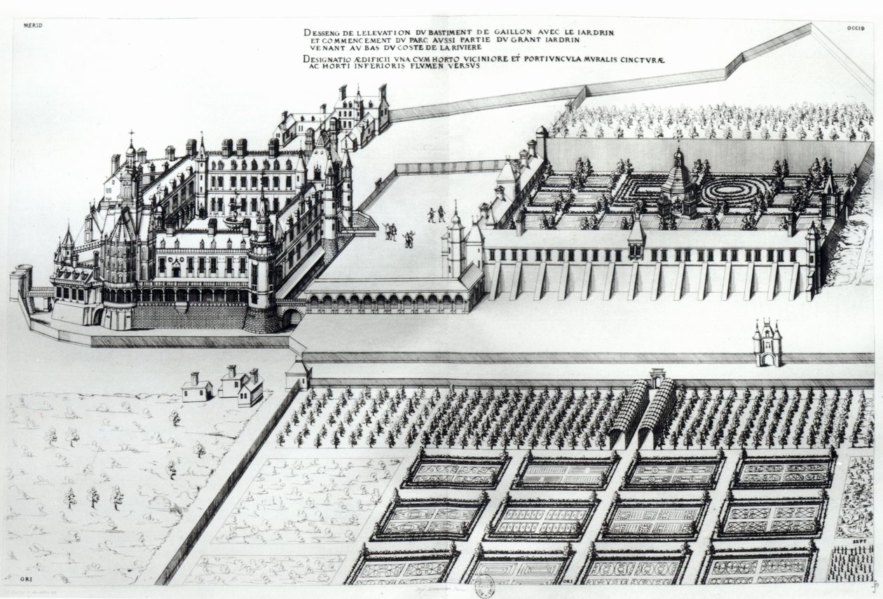 Chateau de Gaillon, z „Najwspanialszych bastimentów Francji” autorstwa J. Androuet Ducerceau