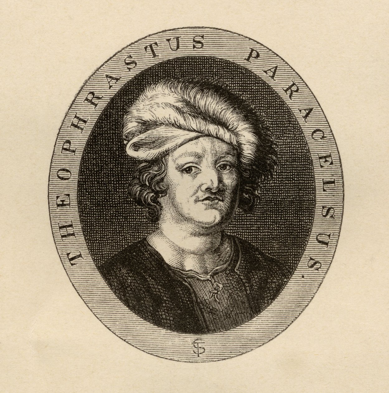 Paracelsus Theophrastus, ilustracja z „Varia: Readings From Rare Books” J.Haina Friswella opublikowana w 1866 r. autorstwa J. Cooper