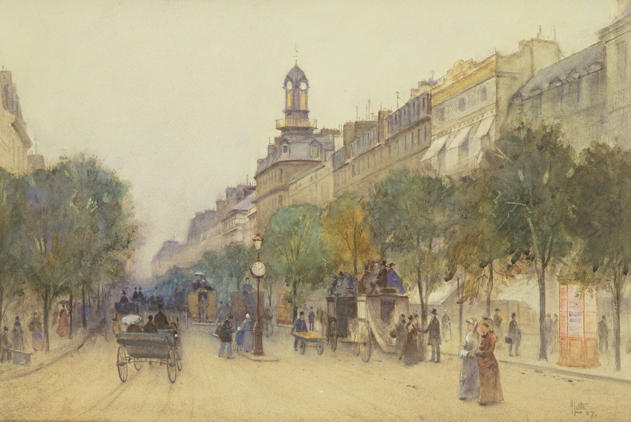 Bulwar des Italiens, Paryż, 1887 autorstwa J. Little