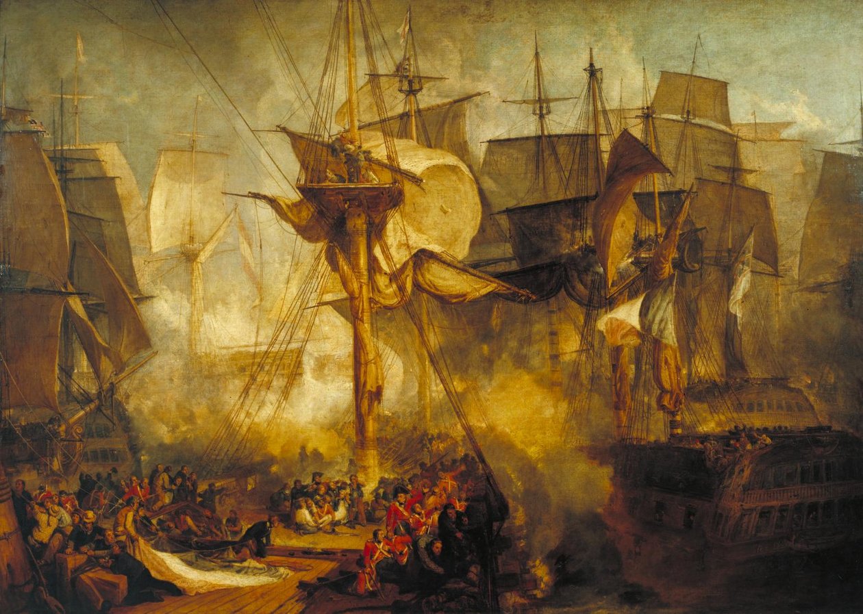 Bitwa pod Trafalgarem (1806) autorstwa Joseph Mallord William Turner