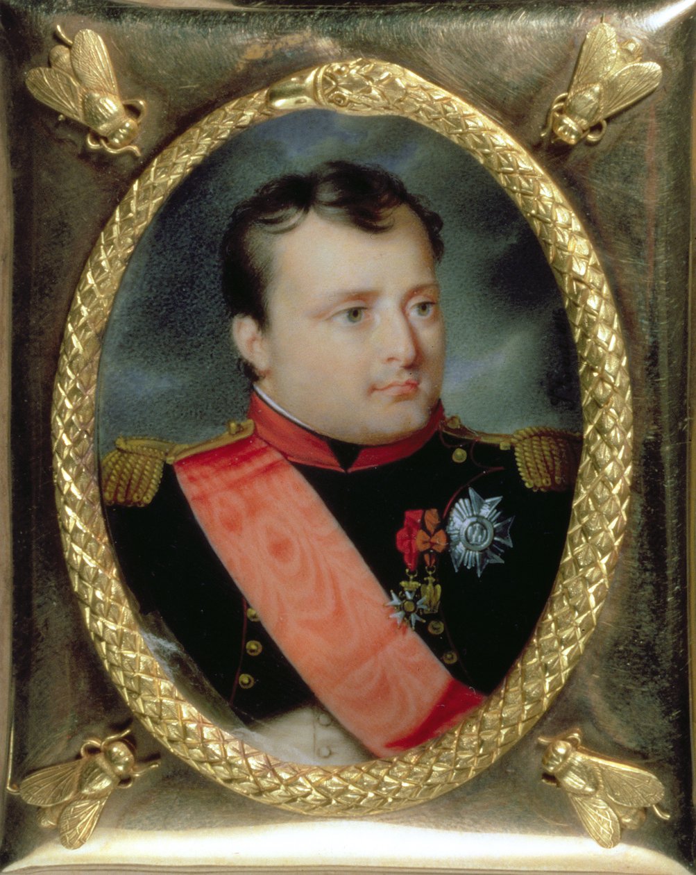 Miniatura portretowa Napoleona Bonaparte, 1815 (wc na kości słoniowej) autorstwa J. Parent