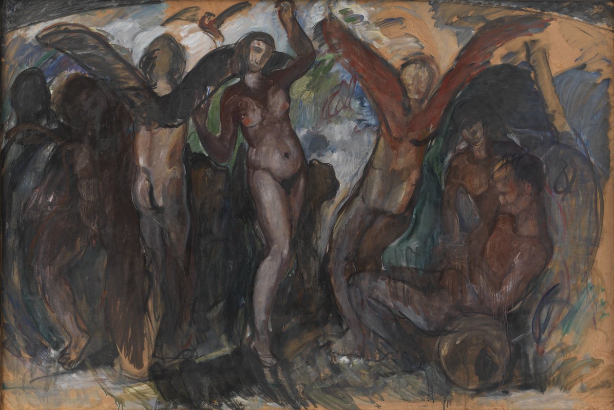 Kompozycja figur z Bachantkami autorstwa J.A. Jerichau