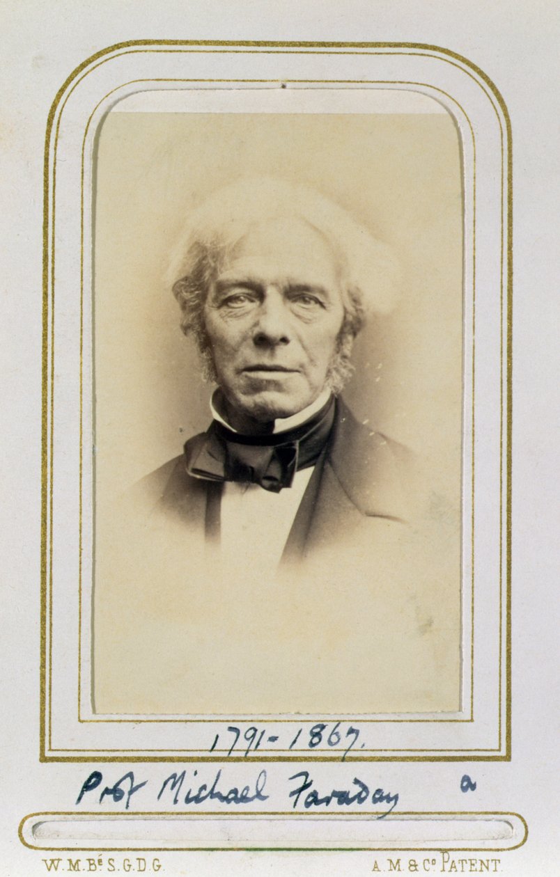Portret Michaela Faradaya (1791-1867) (odbitka albenowa) autorstwa J.C. Watkins