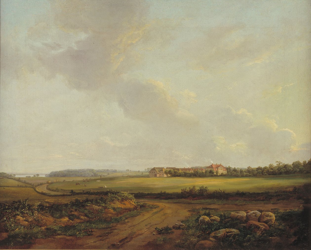 Widok na Engelholm w Præstø w Zelandii autorstwa Johan Christian Dahl