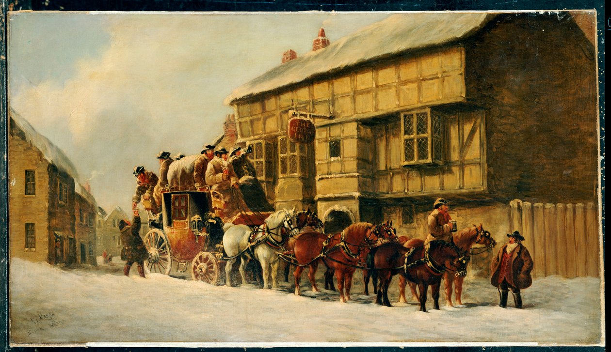 Poza George Inn, 1879 autorstwa J.C. Maggs