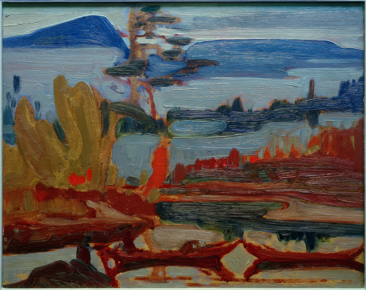 Mgła Fantazja, Piaskowa Rzeka autorstwa J.E.H. MacDonald