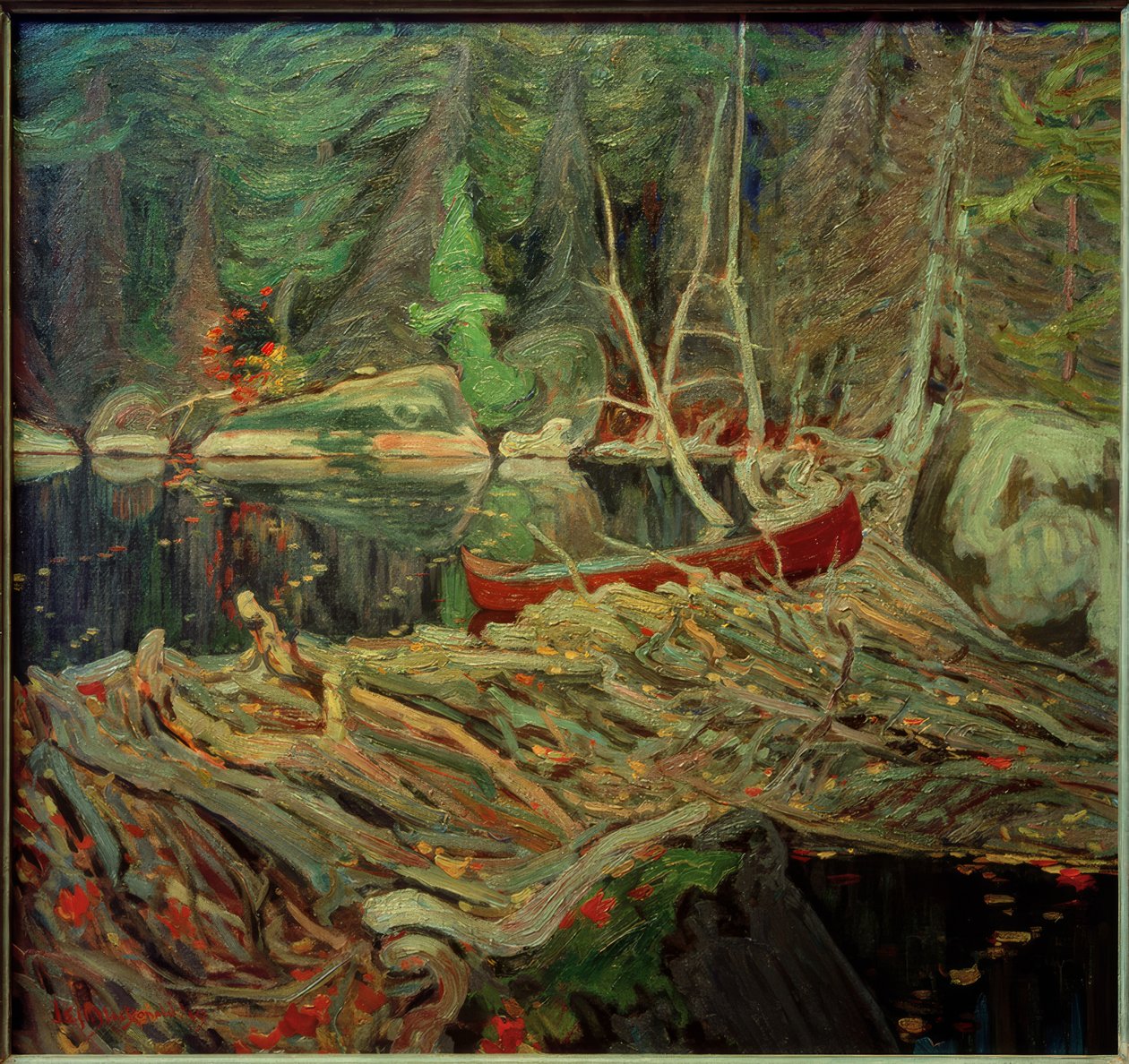 Tama bobra autorstwa J.E.H. MacDonald
