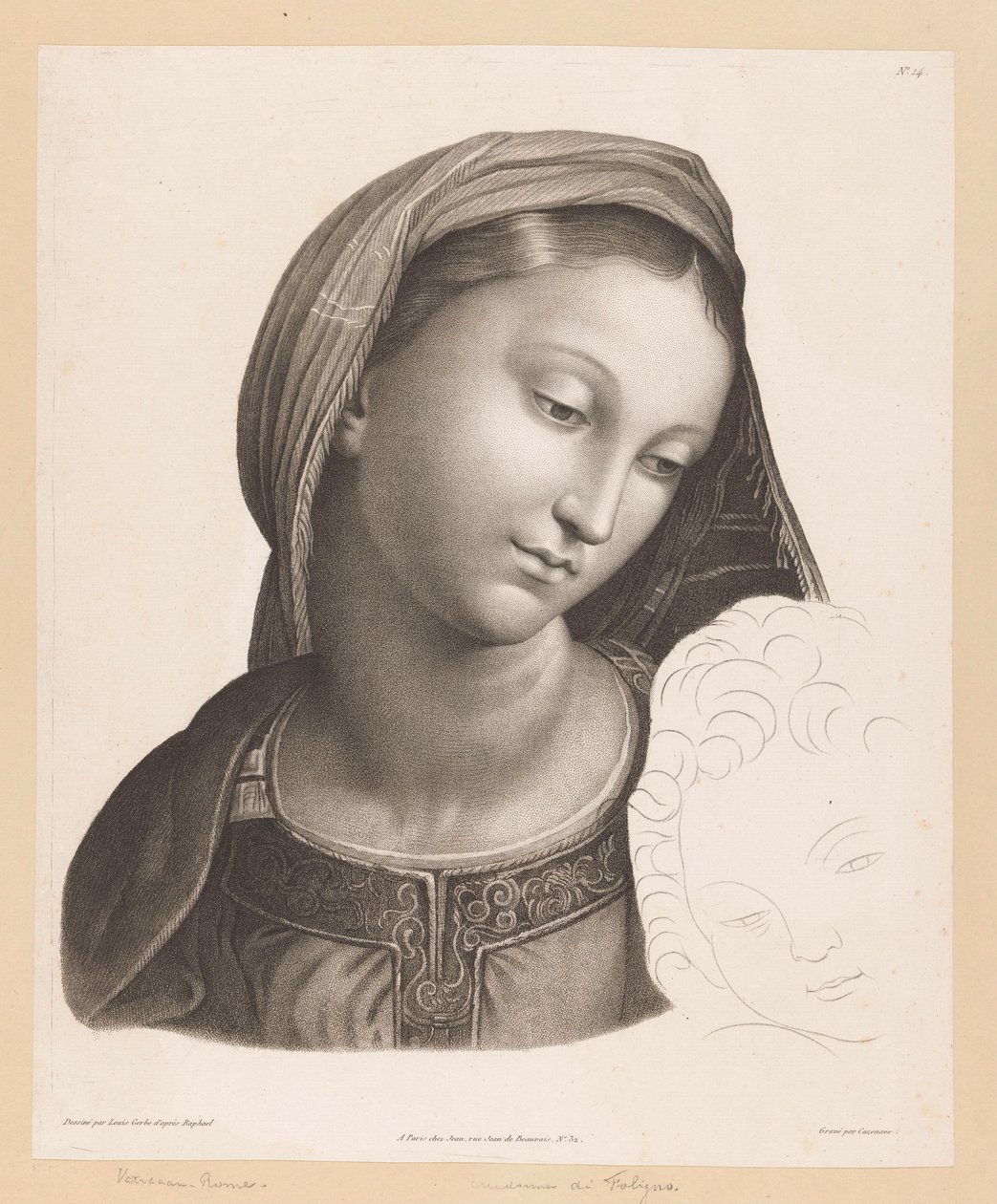 Maria spotkała życzliwość Madonna z Foligno autorstwa J.F. Cazenave