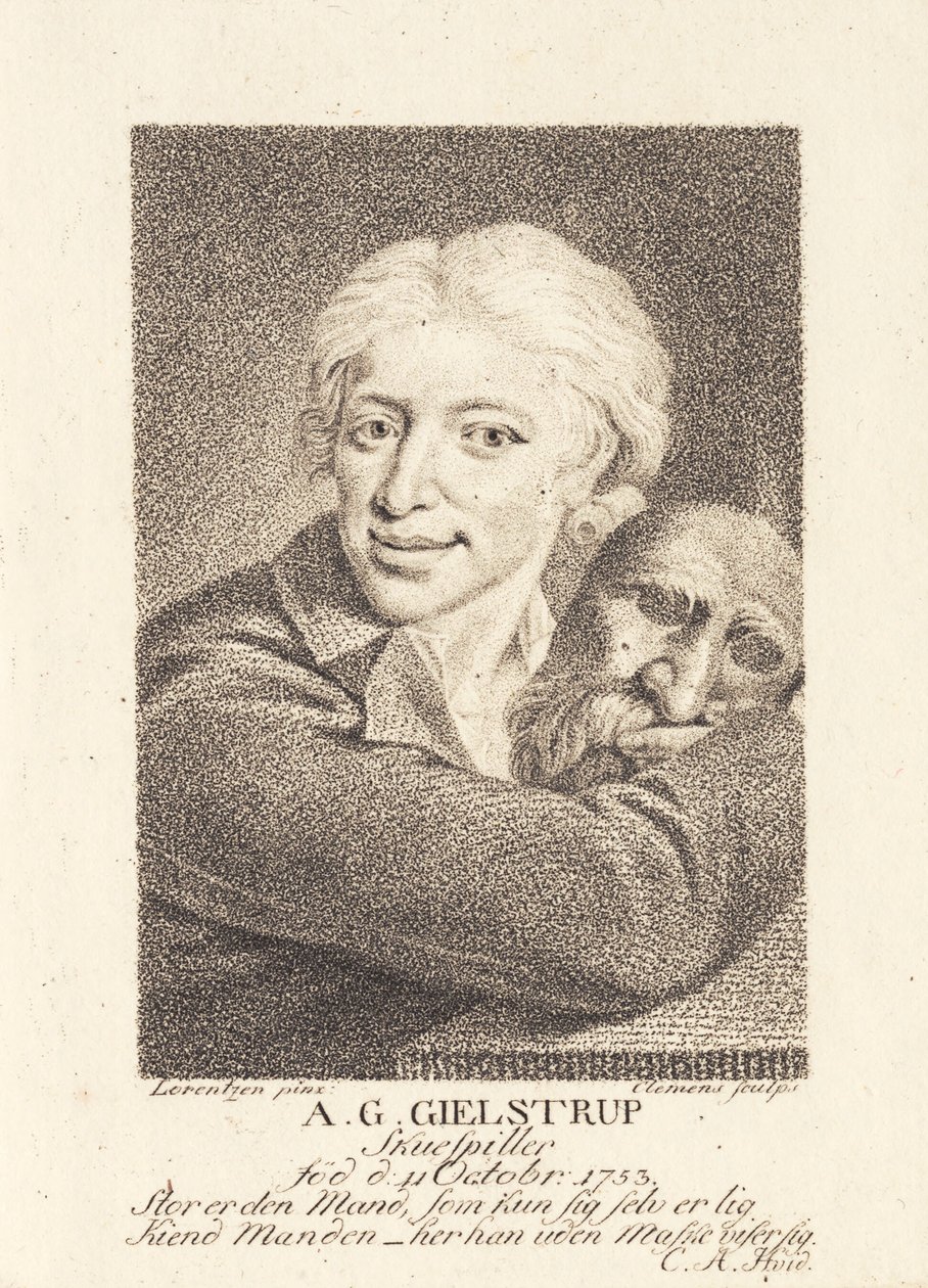 Aktor Adam Gottlob Gielstrup (1753-1830) autorstwa J.F. Clemens