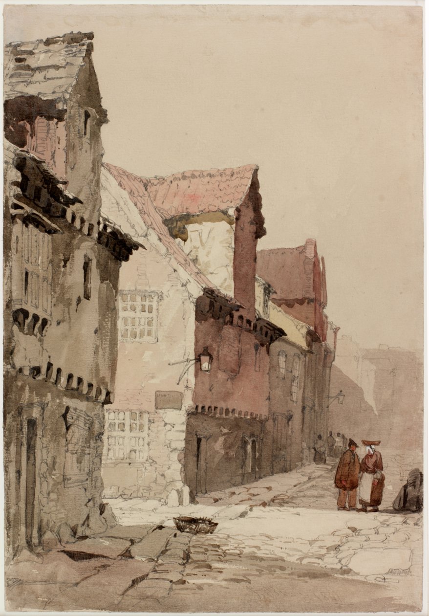 At Pandon, 1841 (ołówek i toaleta na papierze) autorstwa J.I. Brown