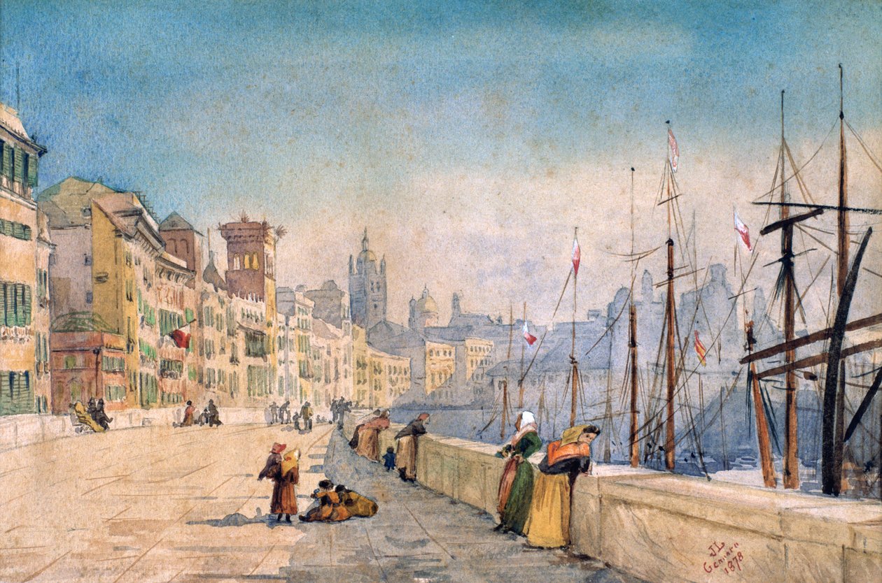 „Port Genów”, 1878 r. autorstwa JL Gennato