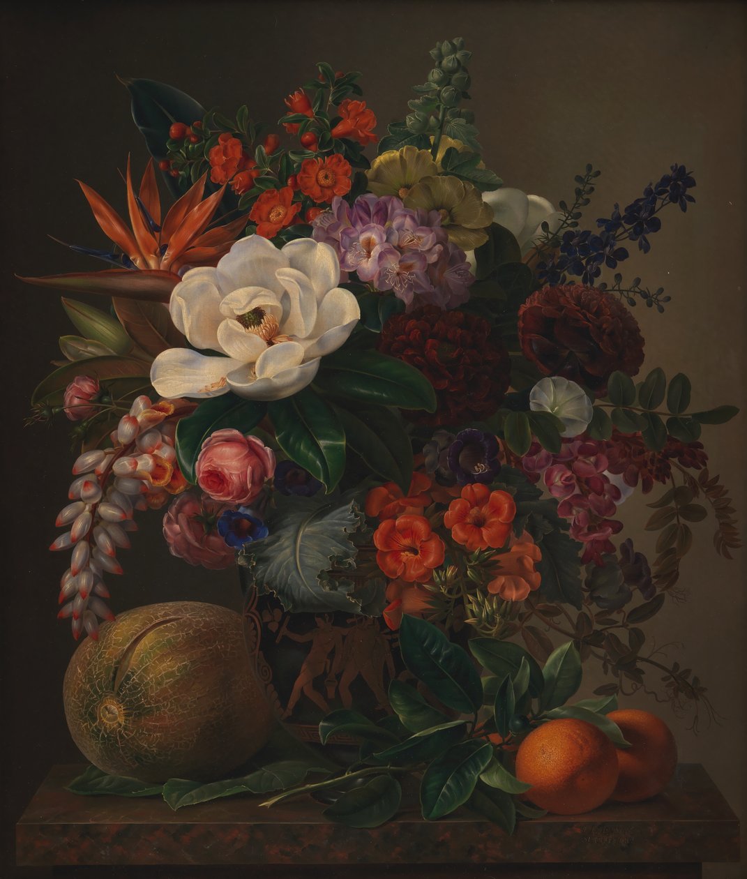 Kwiaty w wazonie autorstwa J.L. Jensen