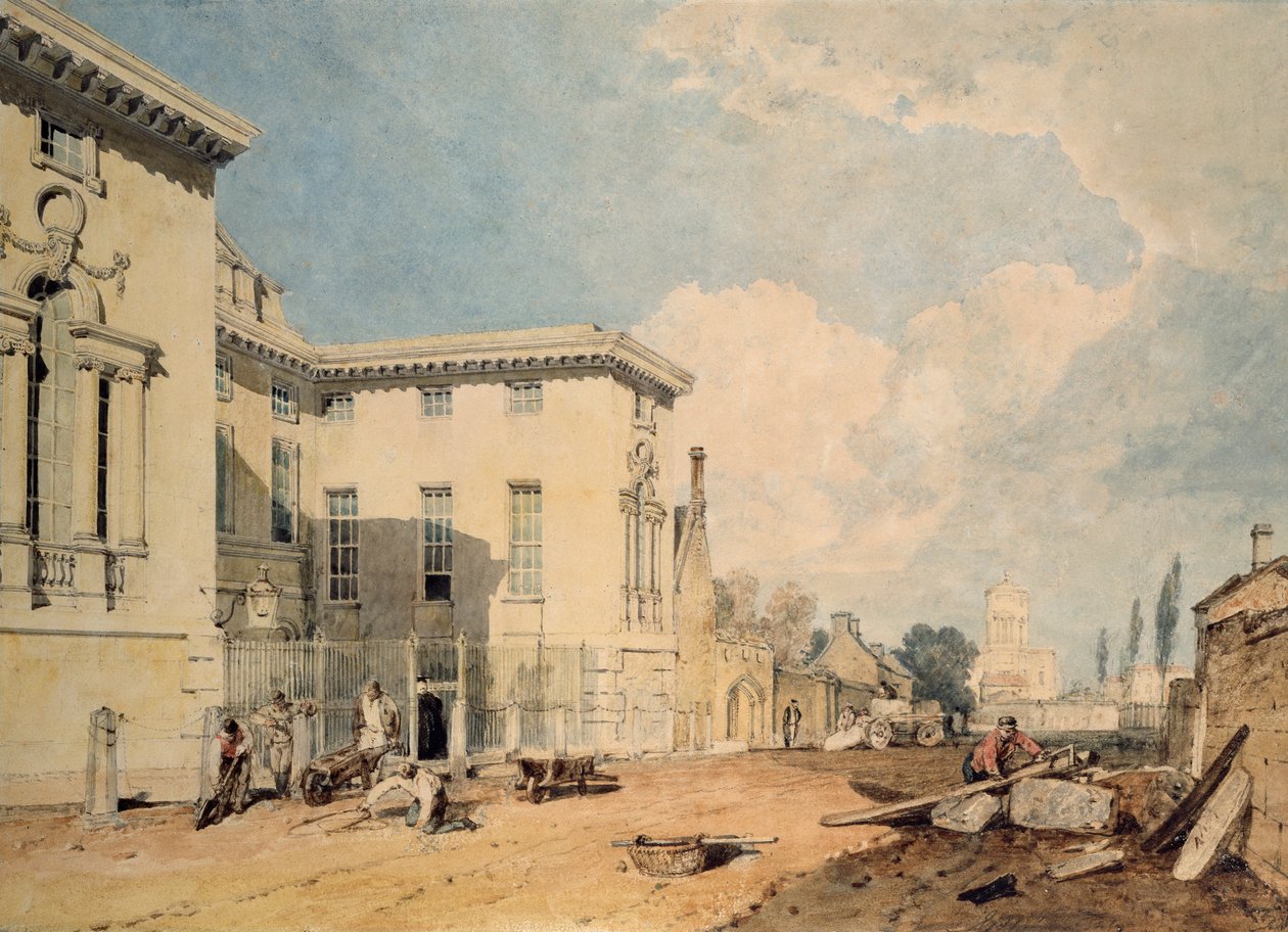 Widok Worcester College, 1803-1804 autorstwa Joseph Mallord William Turner