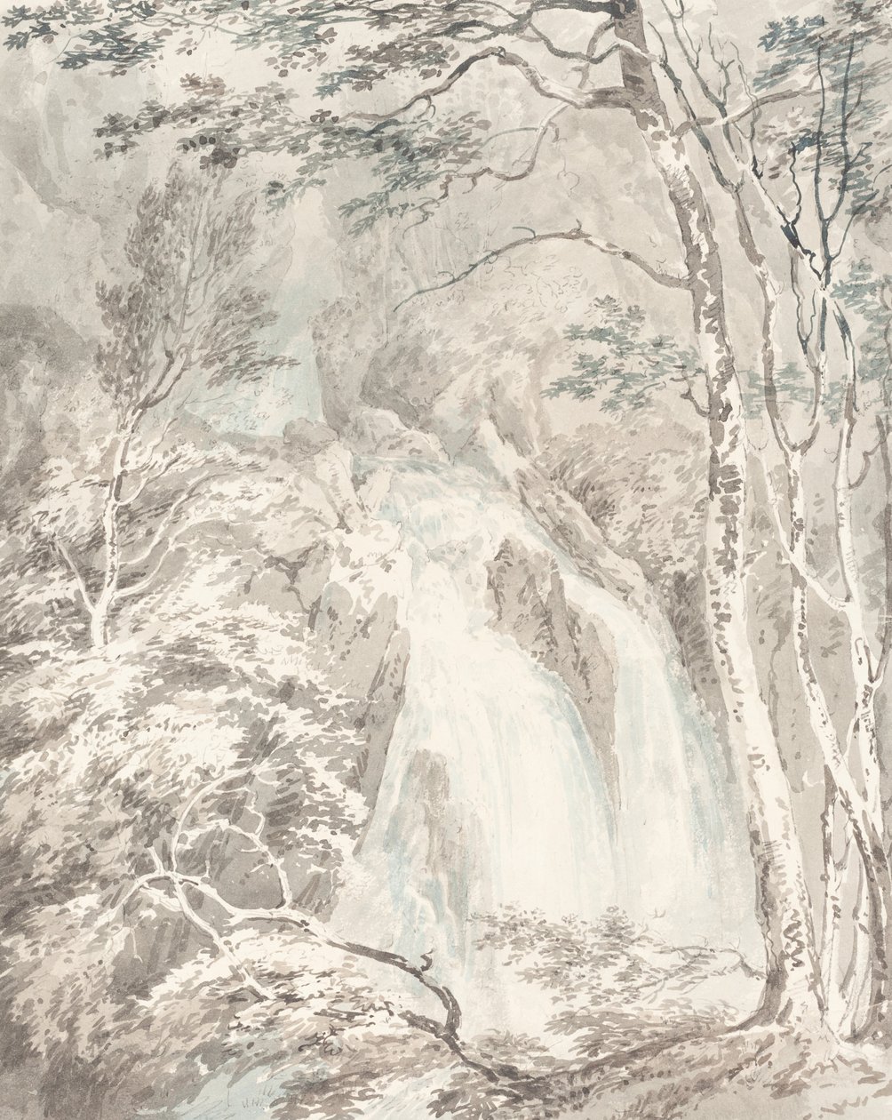 Wodospad, 17951796. autorstwa Joseph Mallord William Turner