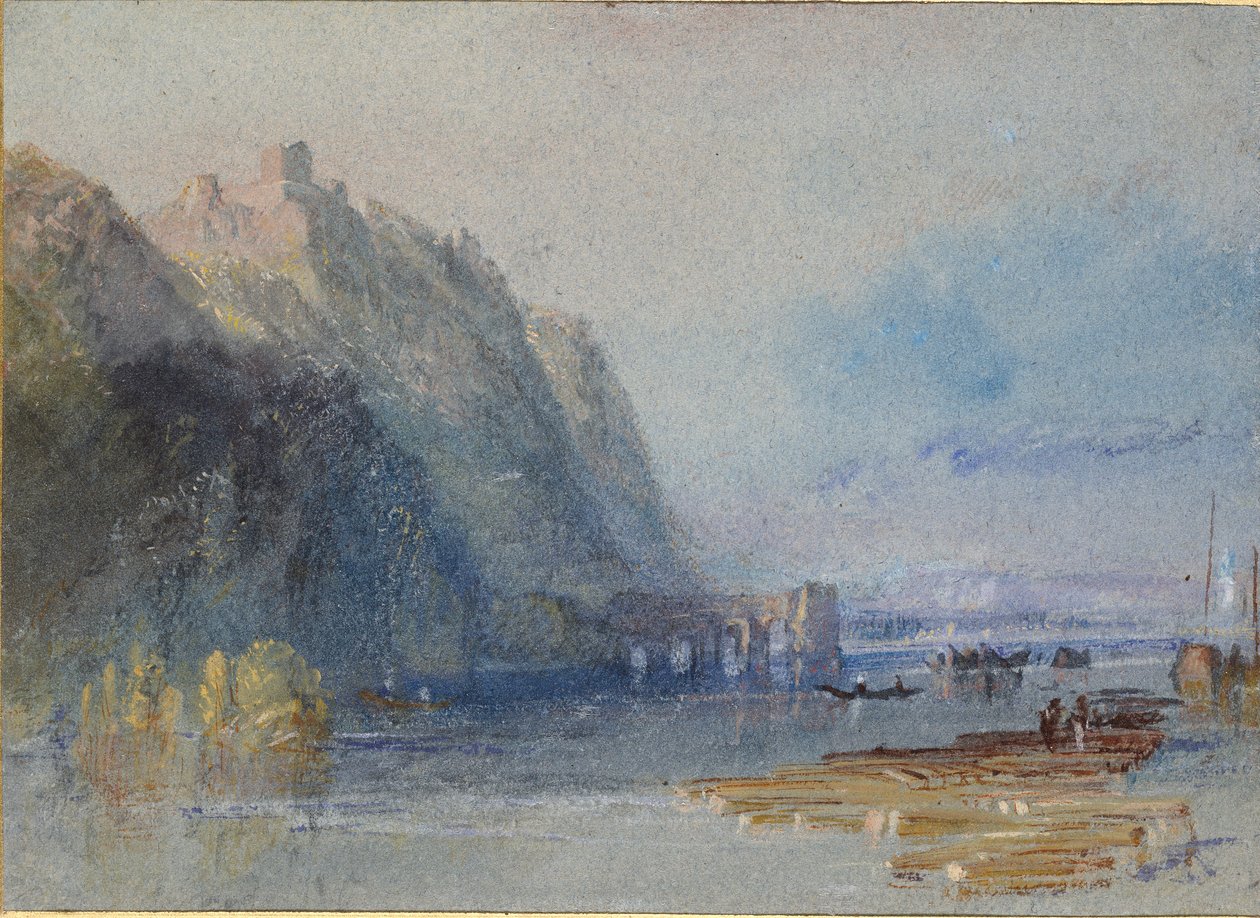 Chateau Hamelin, między Oudon i Ancenis, ok. 1830 autorstwa Joseph Mallord William Turner