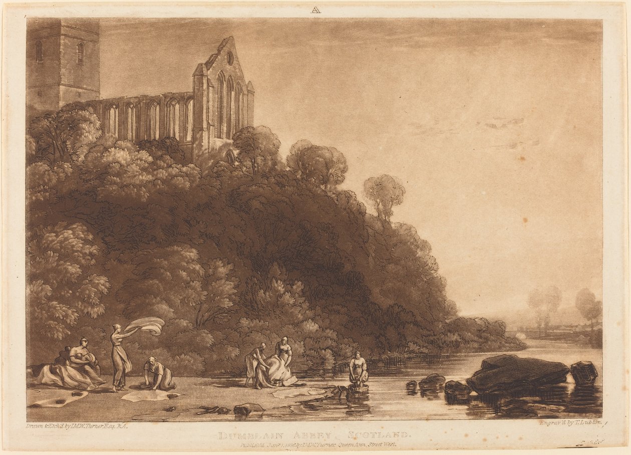 Opactwo Dumblain, opublikowane w 1816 r. autorstwa Joseph Mallord William Turner