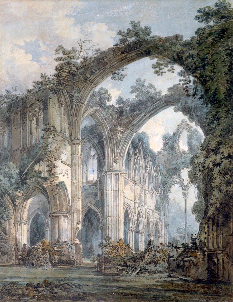 „Wewnątrz opactwa Tintern, Monmouthshire”, c1794 autorstwa Joseph Mallord William Turner