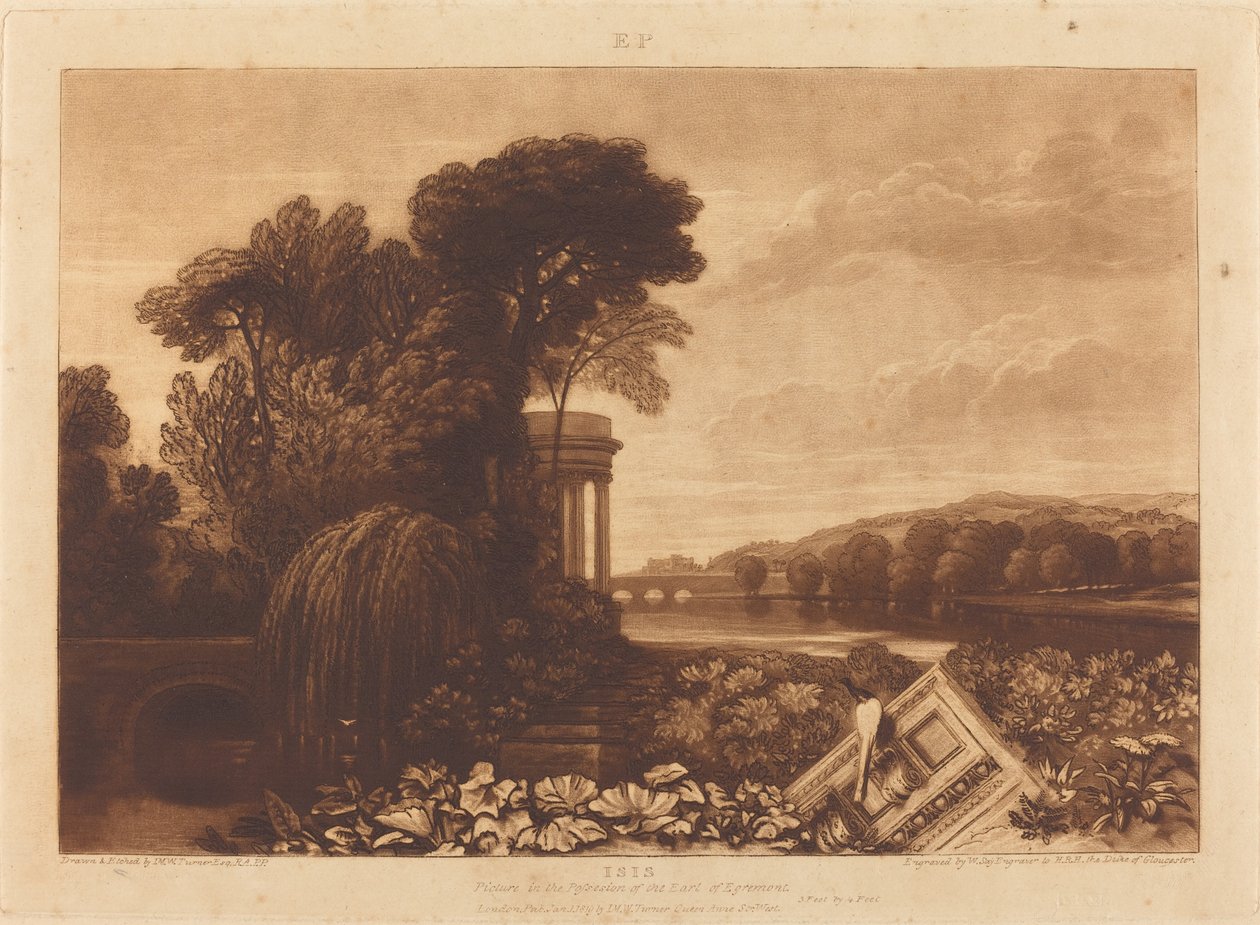 Isis, opublikowane 1819. autorstwa Joseph Mallord William Turner