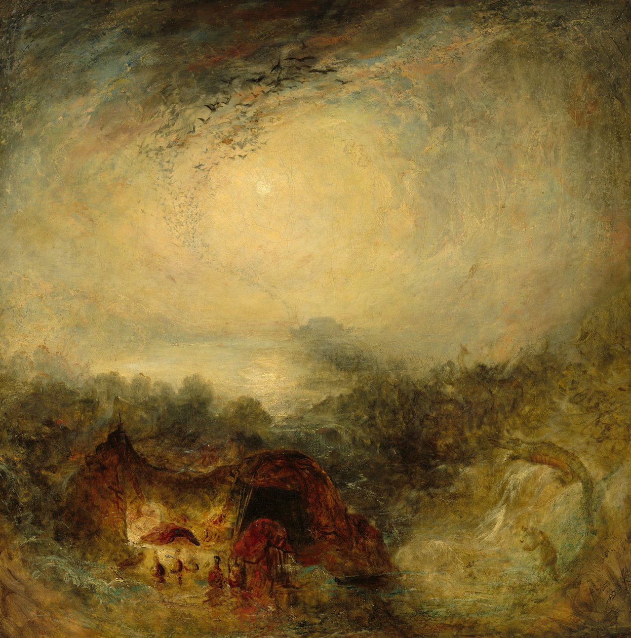 Wieczór potopu, ok. godz. 1843. autorstwa Joseph Mallord William Turner