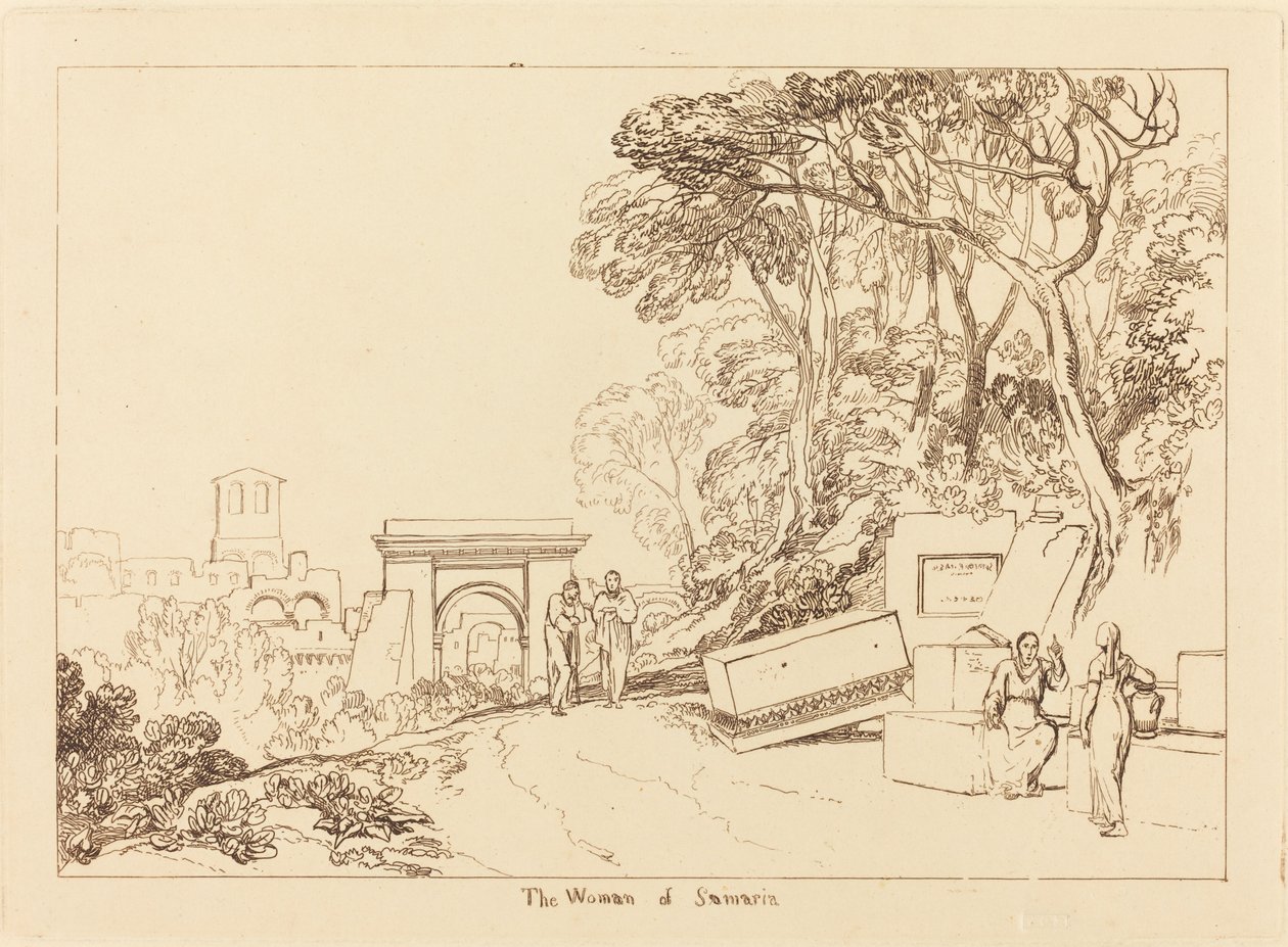 Kobieta z Samarii, opublikowana w 1819 r. autorstwa Joseph Mallord William Turner