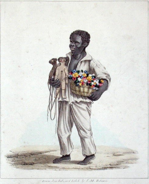 Sprzedawca lalek na karnawale, Kingston, Jamajka autorstwa J.M. Belisario