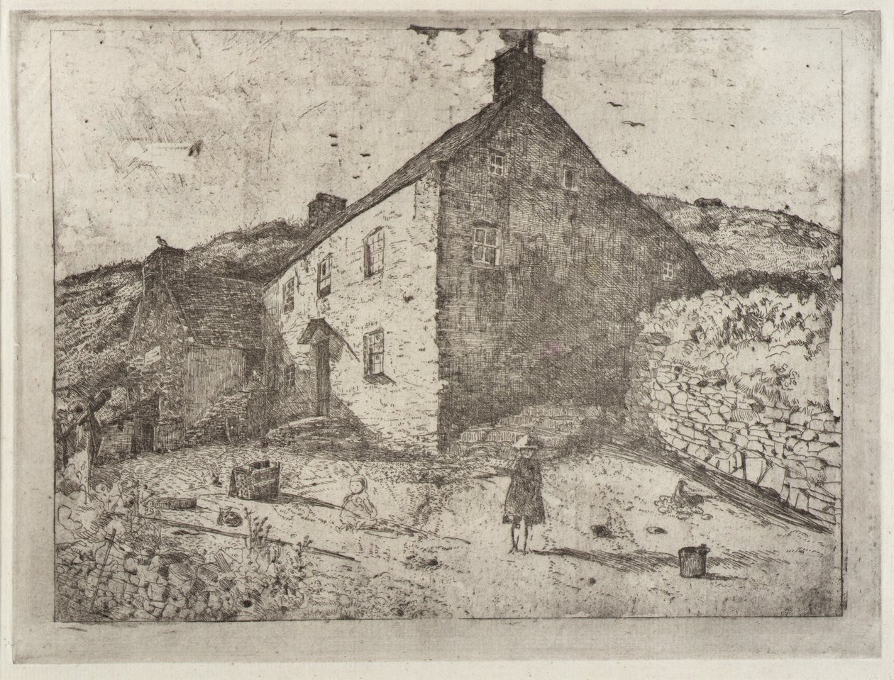 Chata rybaka - wyspa Man autorstwa J. Alden Weir