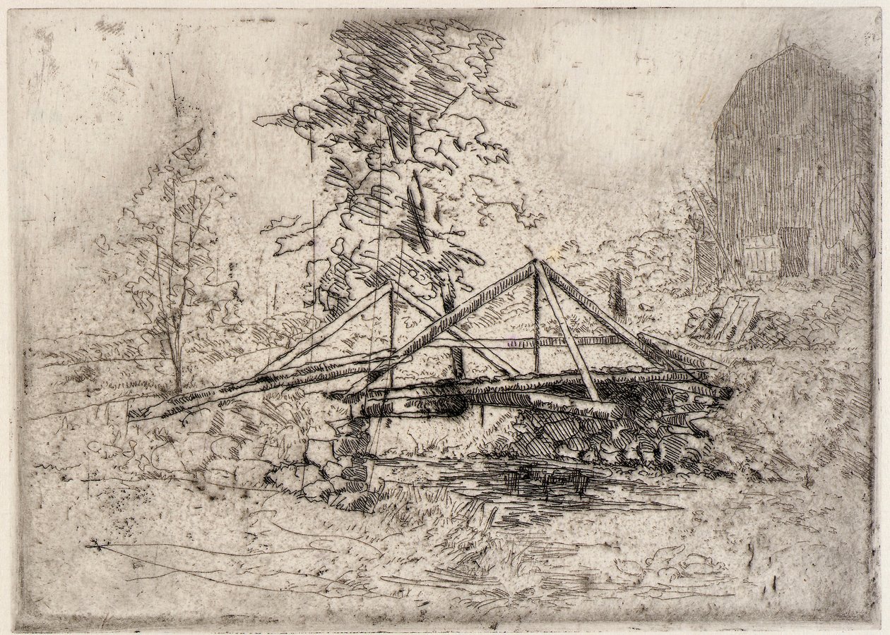 Drewniany most autorstwa J. Alden Weir