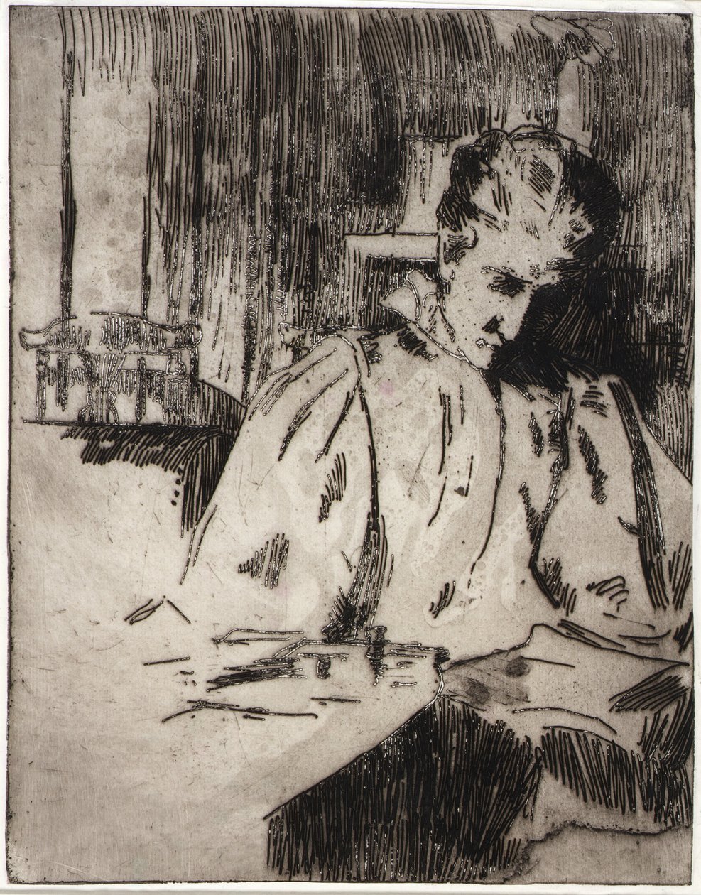 Kobieta czytająca autorstwa J. Alden Weir