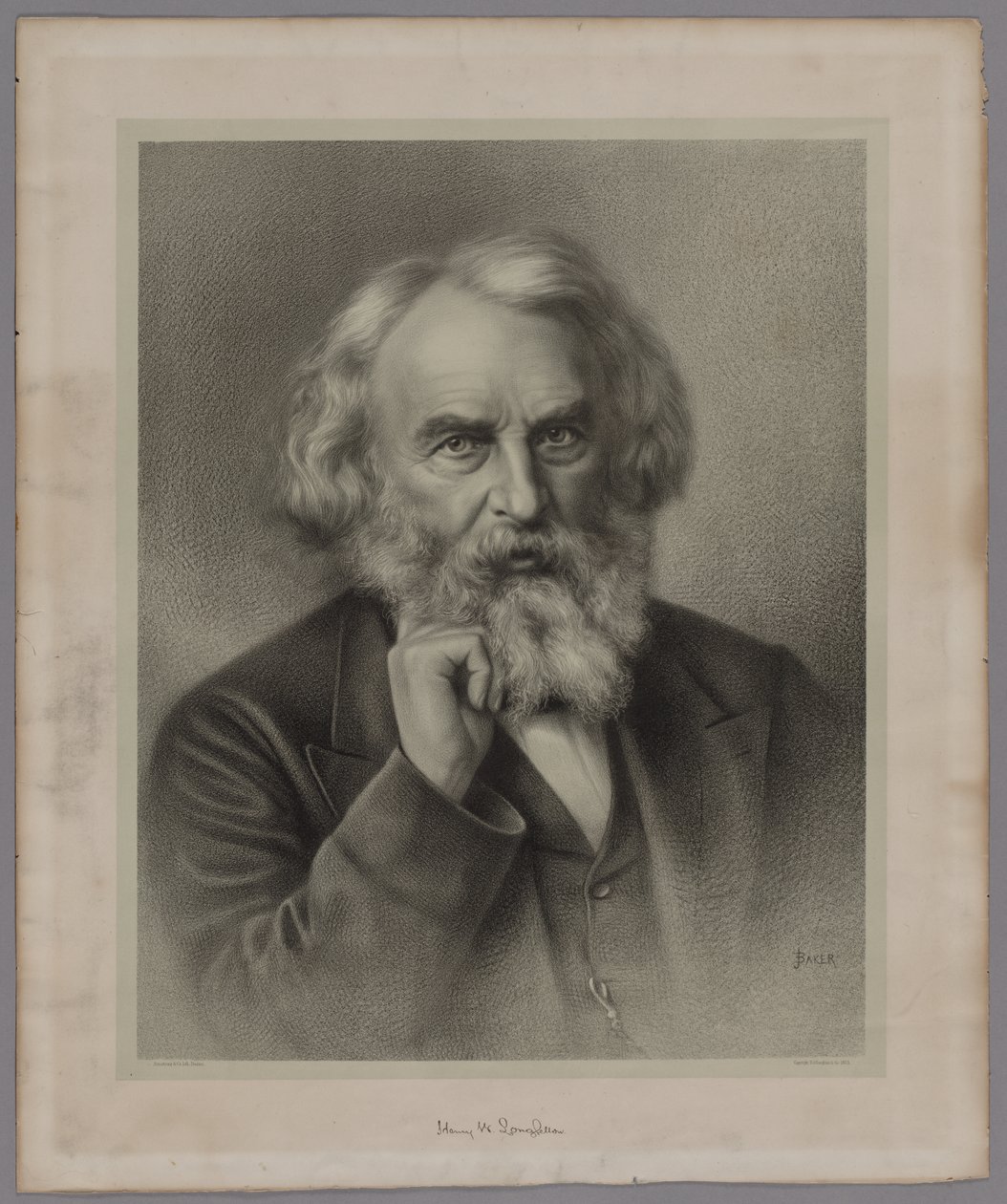 Henry Wadsworth Longfellow, 1875. autorstwa J. Baker