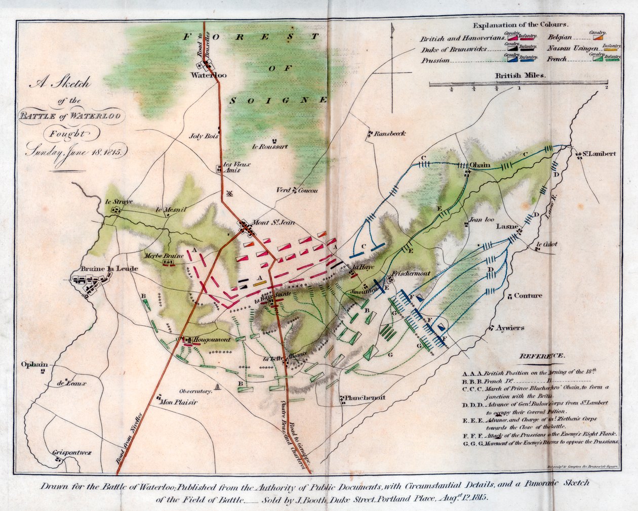 Bitwa pod Waterloo, 1815 1816. autorstwa J Booth