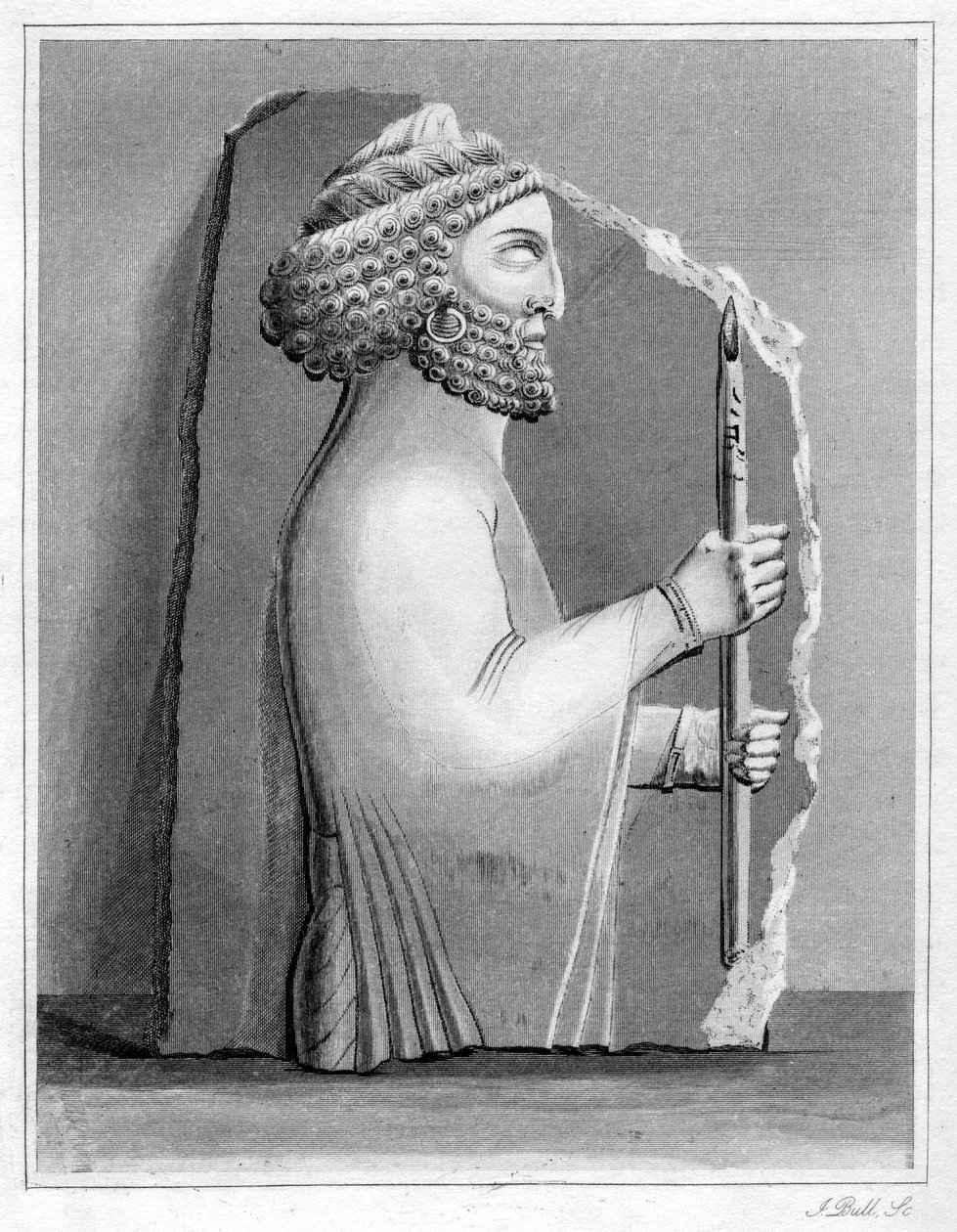 Rzeźba persepolska, 1848 r. autorstwa J. Bull