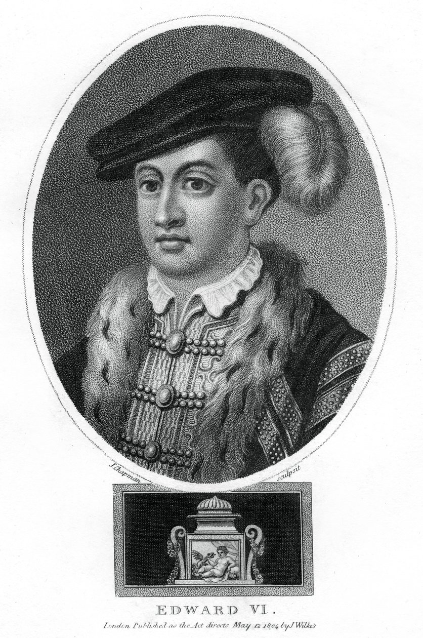 Edward VI, król Anglii, 1804. autorstwa J. Chapman