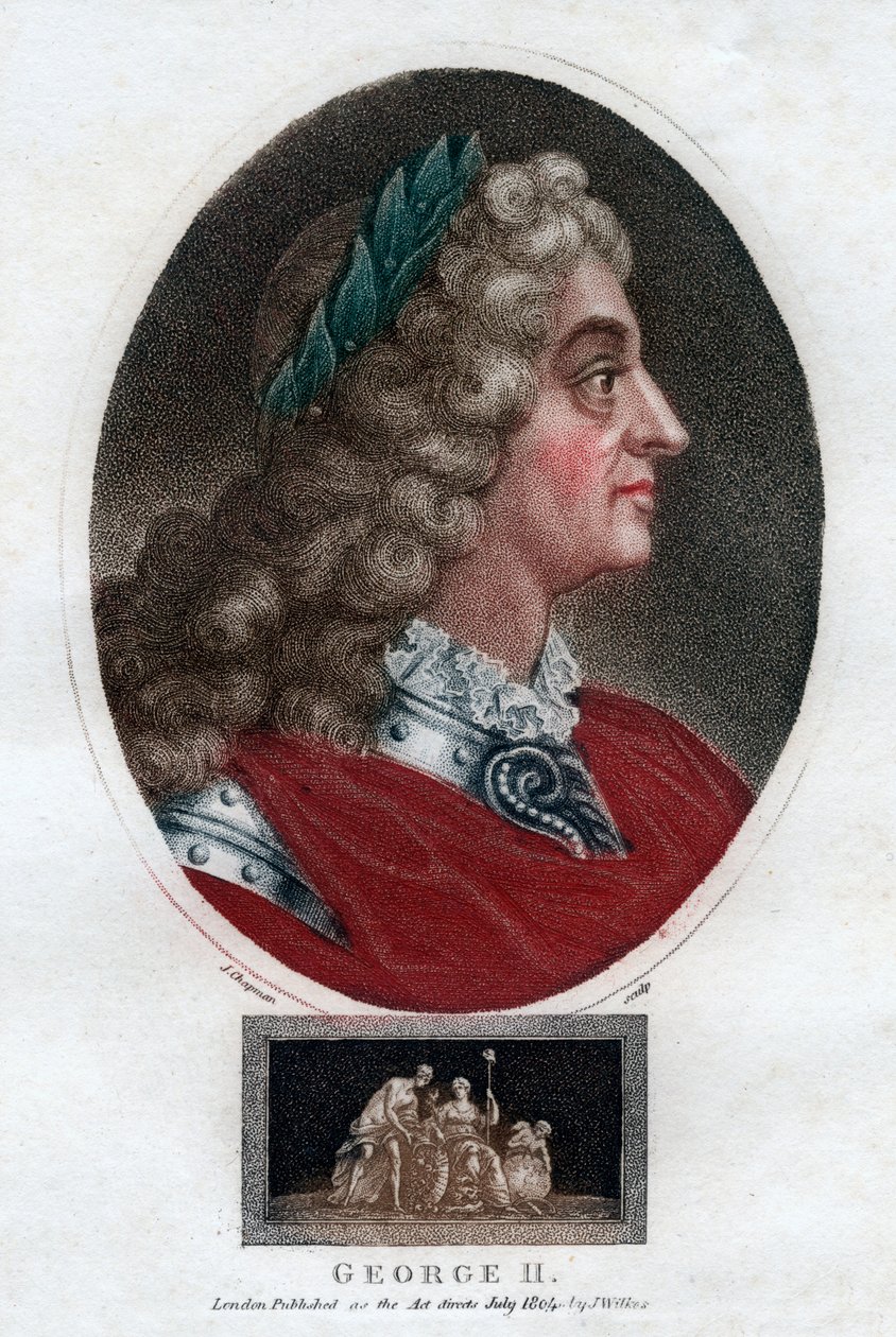 Jerzy II z Wielkiej Brytanii, 1804 r. autorstwa J. Chapman