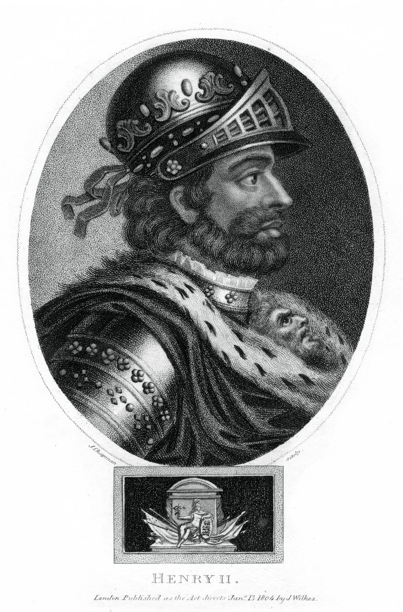 Henryk II, król Anglii, 1804. autorstwa J. Chapman