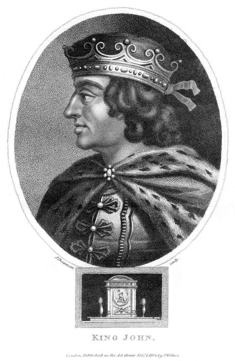 Król Jan 1167-1216, 1804. autorstwa J. Chapman