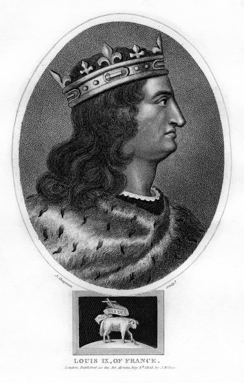 Ludwik IX, król Francji, 1805. autorstwa J. Chapman