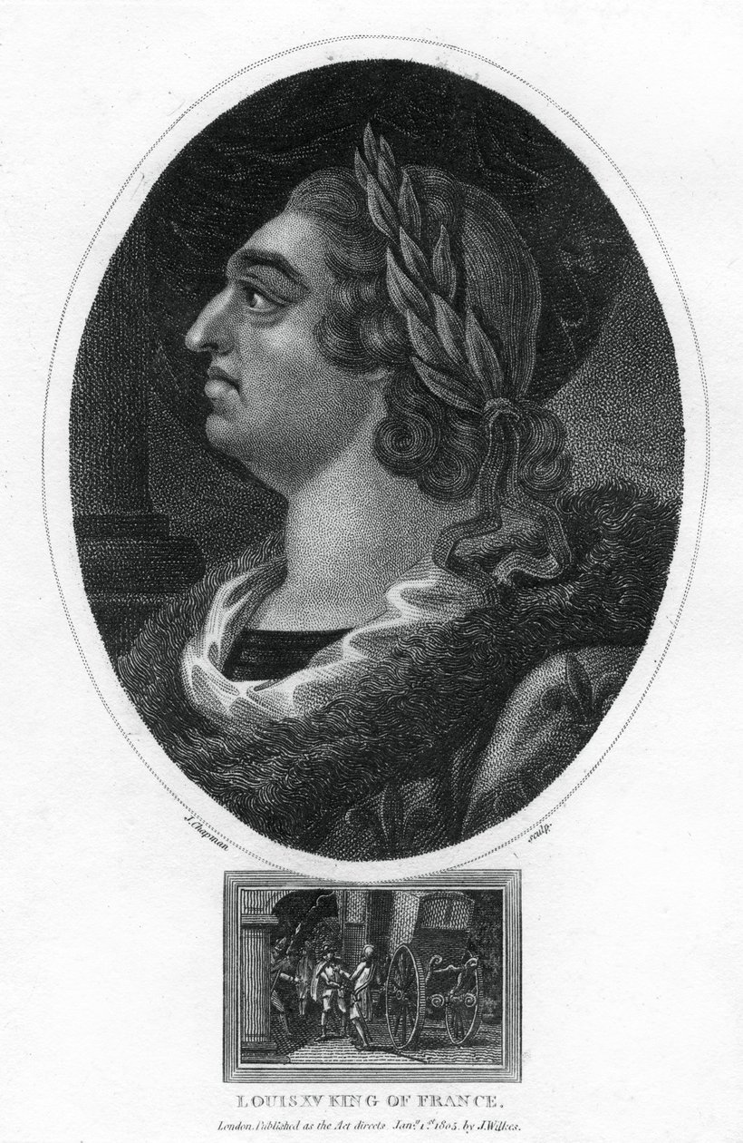 Ludwik XV, król Francji, 1805. autorstwa J. Chapman