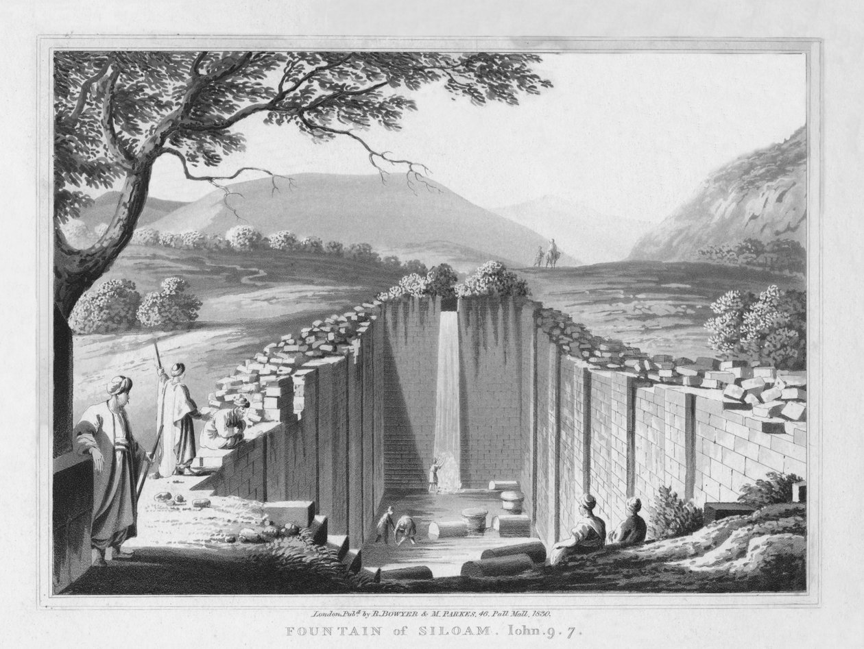 Fontanna Siloam. Jan. 9.7., 1830 r autorstwa J. Clarke