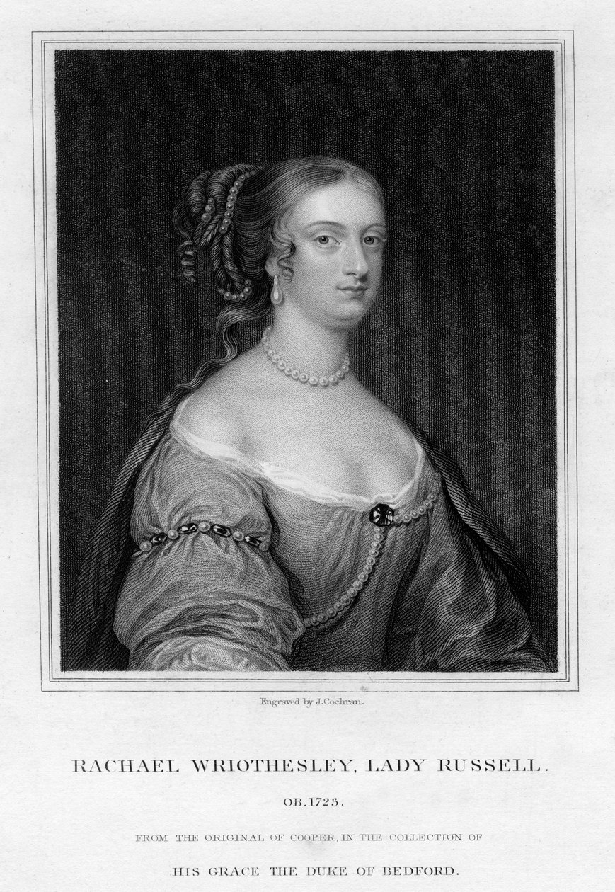 Rachael Wriothesley, Lady Russell, XIX wiek. autorstwa J. Cochran