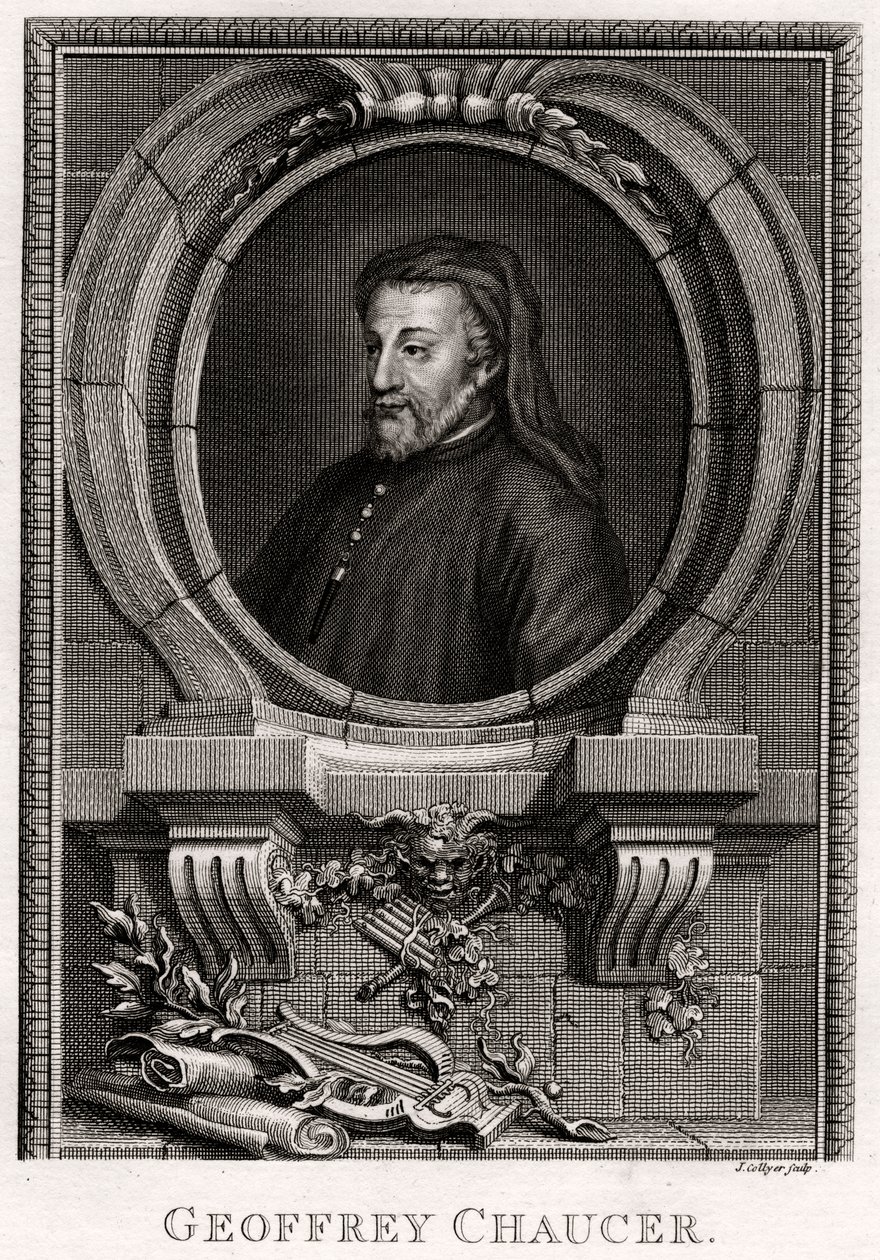 Geoffrey Chaucer, 1774 autorstwa J. Collyer