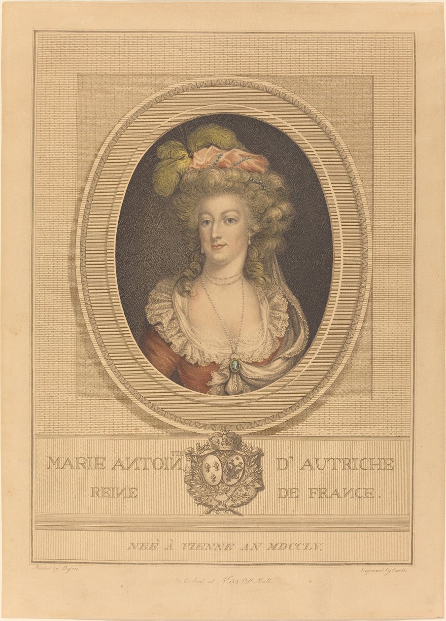 Maria Antonina autorstwa J. Curtis after Joseph Boze