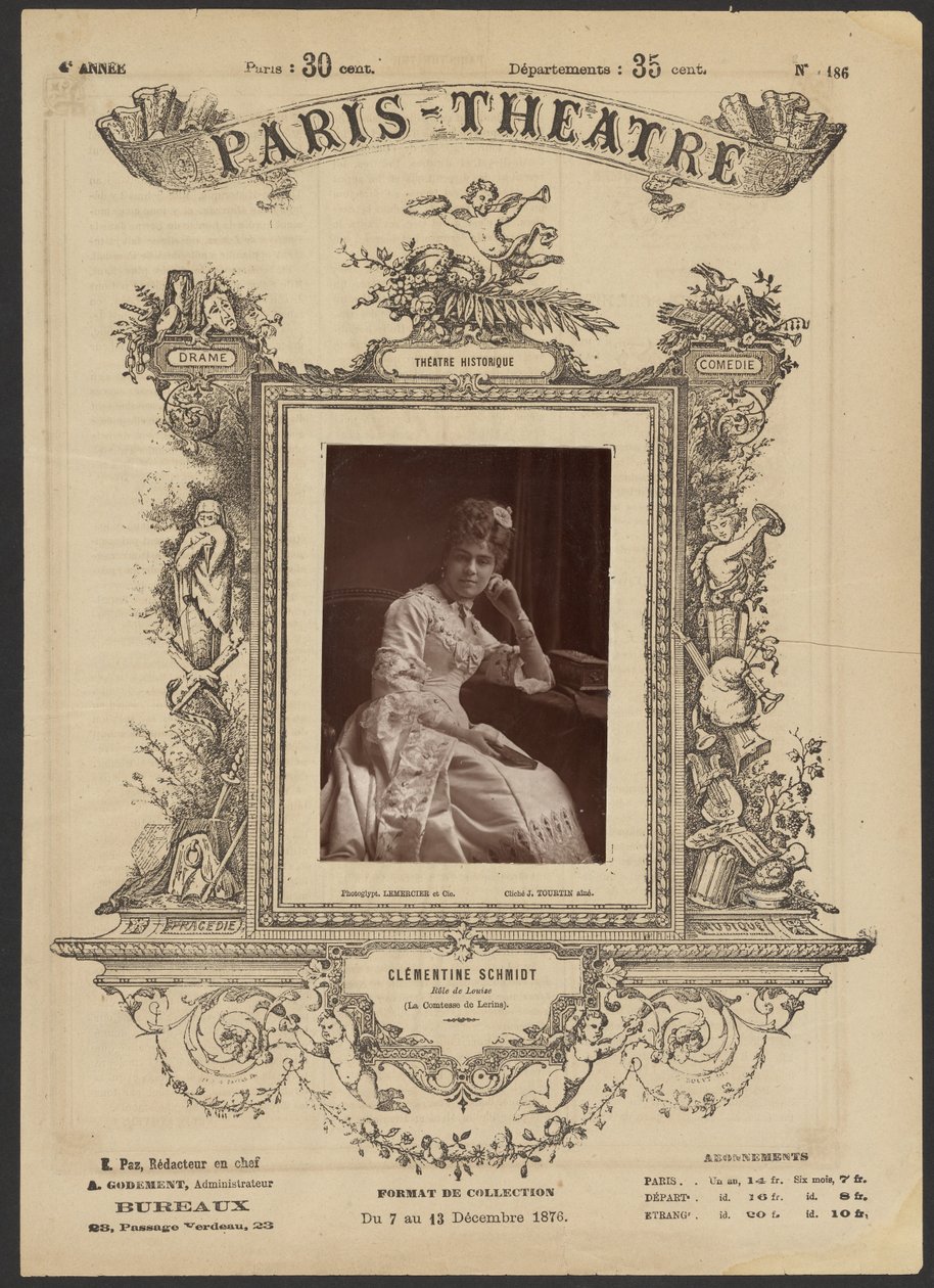 Teatr Paryski: Clementine Schmidt autorstwa J. Émile Tourtin