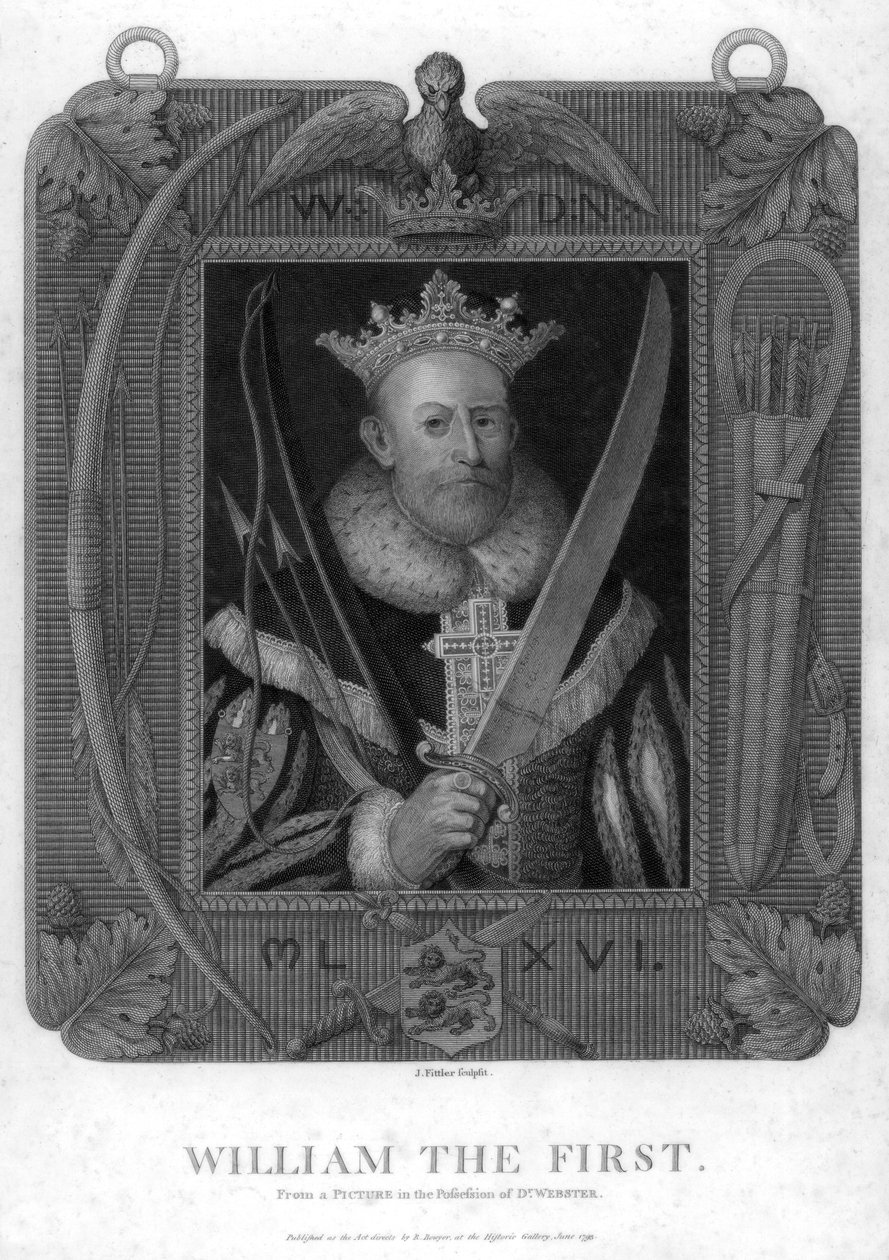 Wilhelm I, król Anglii, 1793. autorstwa J. Fittler