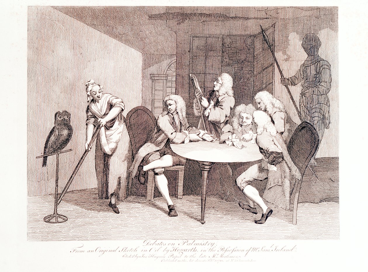 Debaty o chiromancji, XVIII wiek autorstwa J Haynes