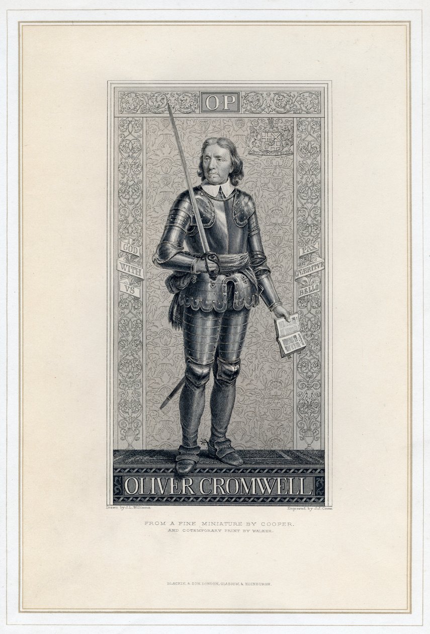 Oliver Cromwell 1599-1658, XIX wiek. autorstwa J. J. Crew